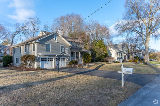 Most Westport Village residences are houses on quiet, curving streets.