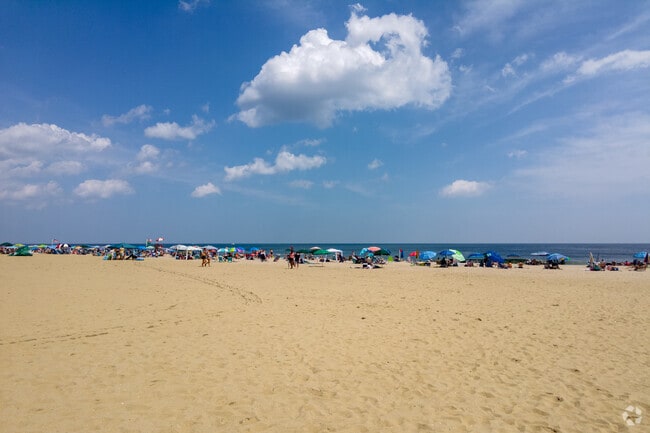 Ocean Grove beach is popular among families.