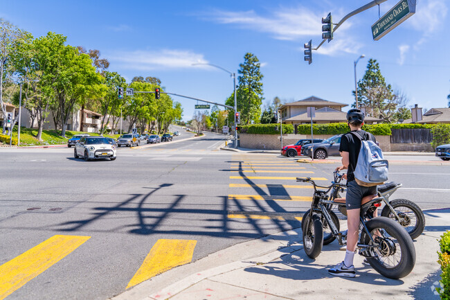 You can find locals biking throughout Midtown Agoura Hills.