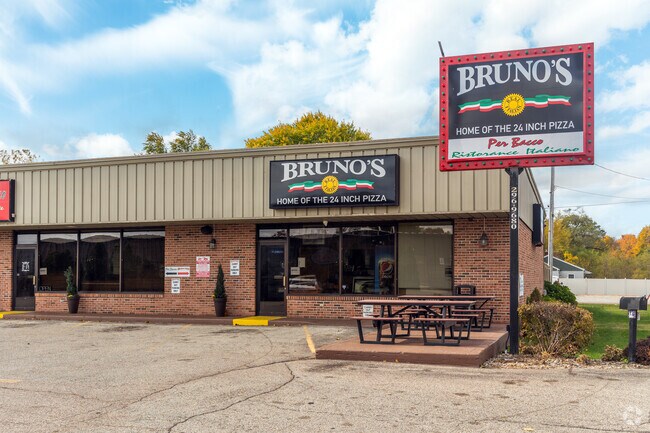 First residents can always get a great pizza at Bruno's.