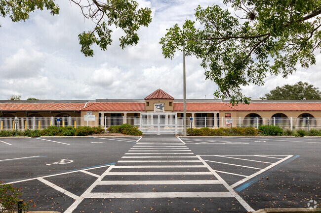 Naples Park Elementary School has a centrally located front entrance.