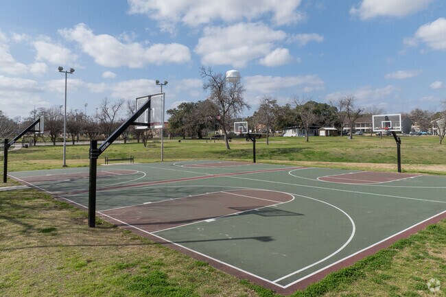 The cities parks have sports fields and open green spaces.