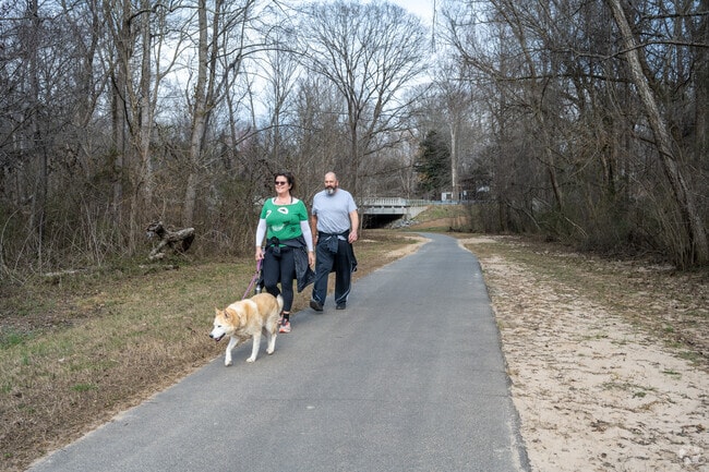 There are miles of walking trails interwoven throughout the Morningside Manor neighborhood.