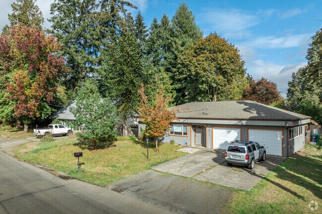 A row of quaint ranch-style homes surrounded by trees is seen in Burbank-Elliott.