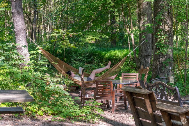A local relaxes at Stone Mountain Farm near Tillson.