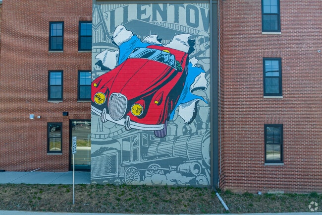A mural in Allentown's 1st Ward displays the neighborhood name.
