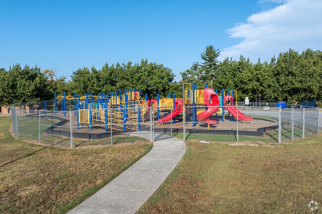 Cedar Grove Elementary School's grounds features vibrant playgrounds.