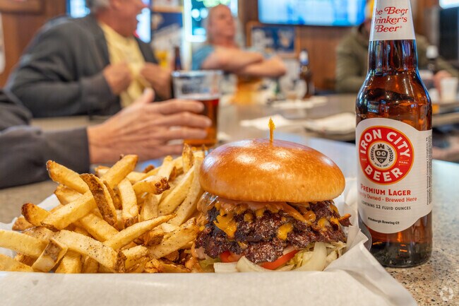 The Smash Burger is unrivaled at Danny’s Bar and Grill with an Iron City Beer in West View.