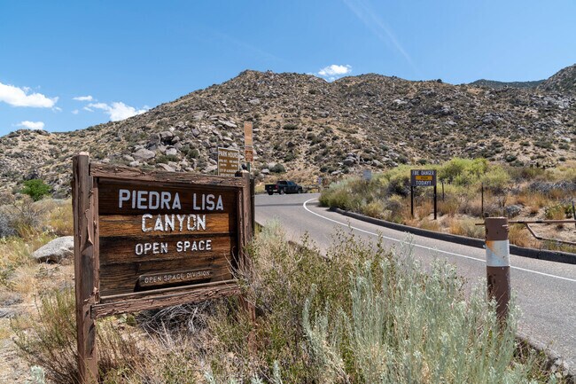 Explore a multitude of trails in Piedra Lisa Canyon within the Heights neighborhood.