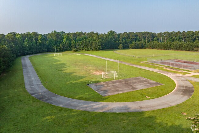 Sports field at Stone Mountain Middle School in Atlanta.