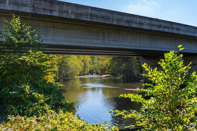 The majestic Schuylkill River runs along the Schuylkill River Trail.