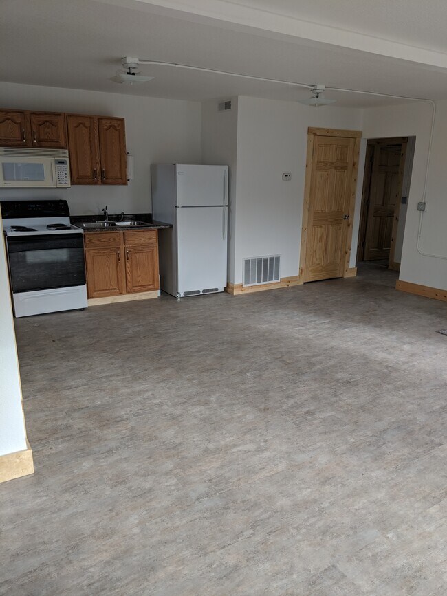 Patio door! Living room and kitchen!