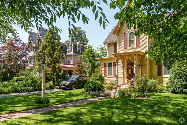 Many streets in Merchantville are lined with beautiful old Victorian homes.
