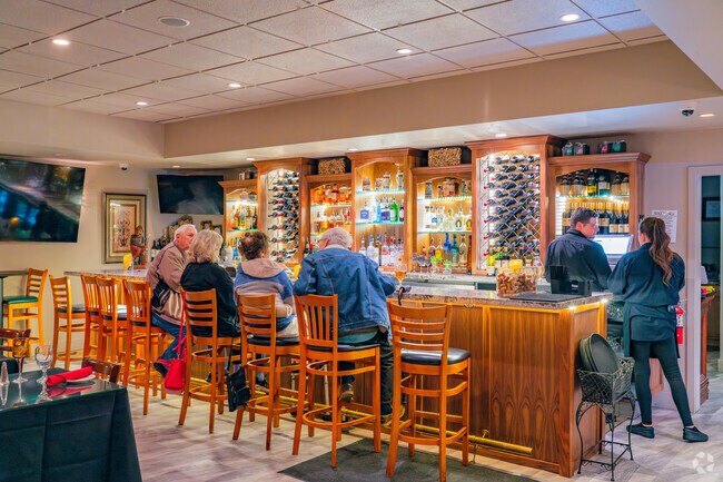 Friends gather at the Rubino's Ristorante bar in Central Rocklin for some quality time.
