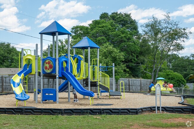 Linville Park has a large playground for children to enjoy.