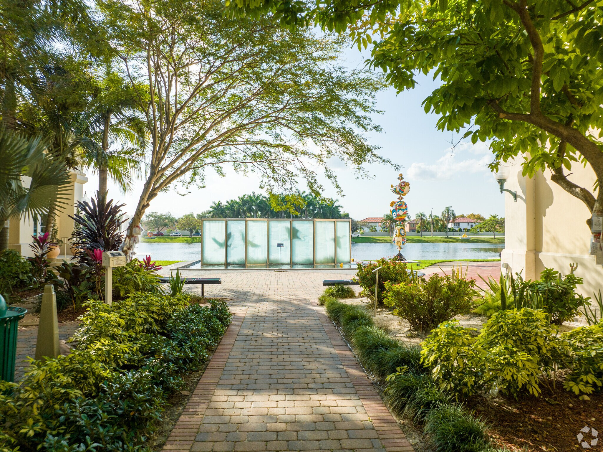 Interesting Modern Sculptures Can be Found all Around the Lake at the Miramar Cultural Center
