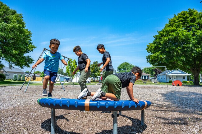The playground at Roosevelt Park, which is walkable for Lakeview residents, is busy during the summer months.