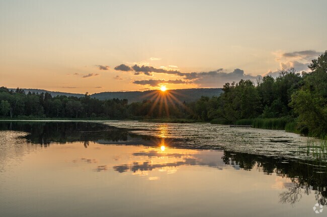 You can see beautiful sunrises and sunsets from the Irving coastline.