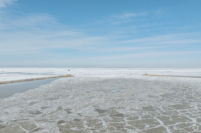 Conneaut Harbor's s miles of breakwall protect the busy marina and boat slips.