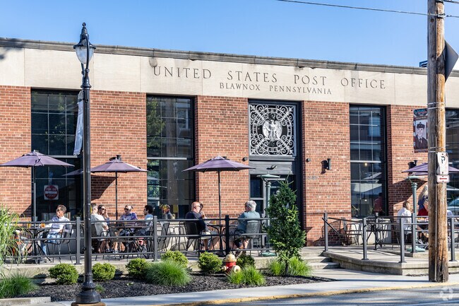 Old Thunder Brewing Company has seating out side for residents to enjoy the sun in Blawnox.