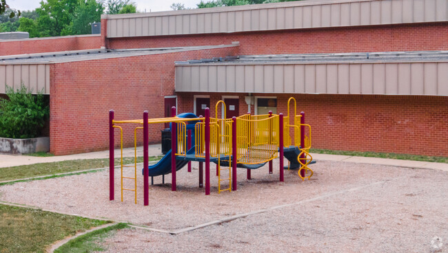 Playground equipment at University Park Elementary School in University Park.