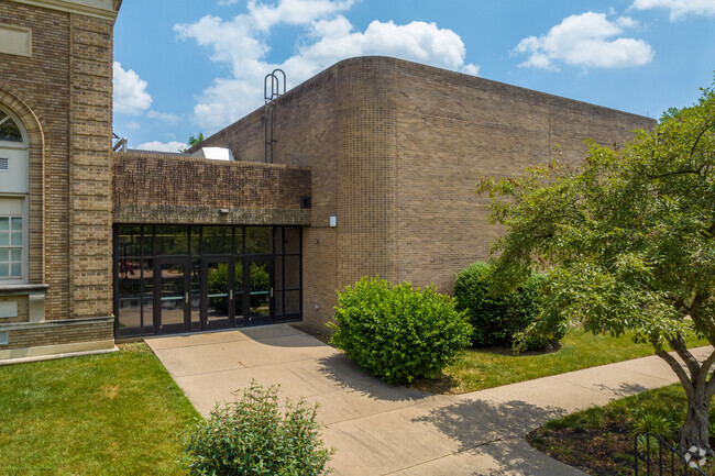 View of the side entrance to Warner Elementary School in the Triangle neighborhood.