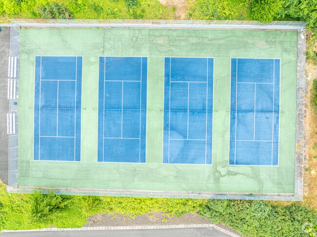 J.M. Weatherwax High School has four tennis courts adjacent to the school.