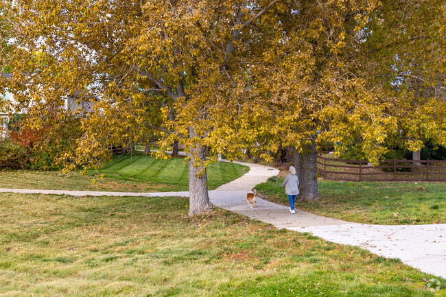 The Meadows neighborhood has several paved paths for an afternoon walk.