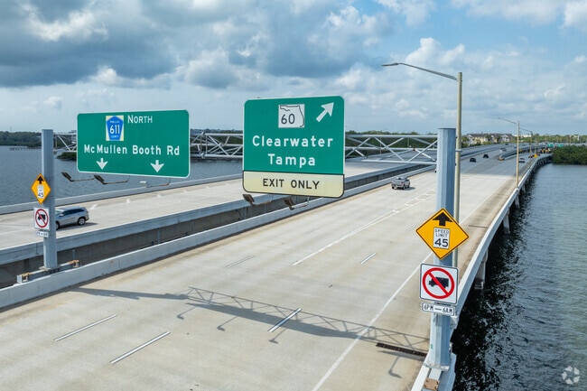 The Bayside Bridge connects with Gulf to Bay Boulevard utilized by Historic Bayview locals.