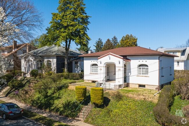 You can find one story Spanish Revival homes with shaded front porches in Fox Chase.