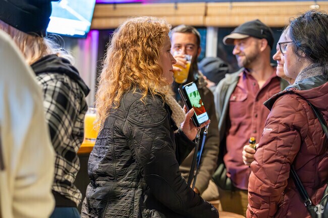Spotted Dog Brewery, near West Side, offers craft beers in a relaxed, friendly setting.