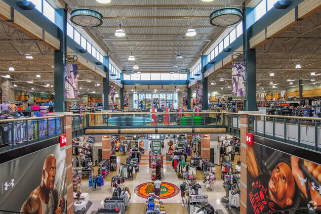 Greenwood Park Mall near South Perry features a Dick's Sporting Goods store.