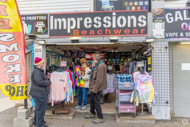 Impressions Beachwear sells swimwear and coastal apparel on Ocean Blvd.