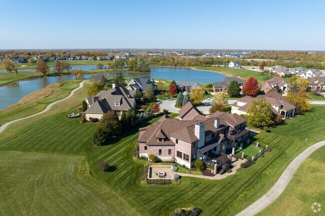 In Noblesville some luxury homes boast private golf courses or lakefront access.
