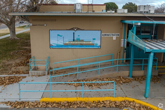 Front entrance at Mark Twain Elementary School.