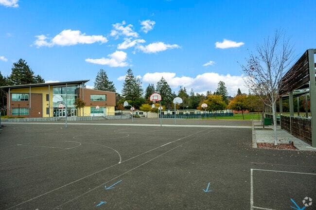 La Entrada Middle School has a wonderful campus in Portola Valley.