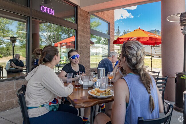 Friends gather for hearty fare at Sammy’s Bistro in near Deer Valley.