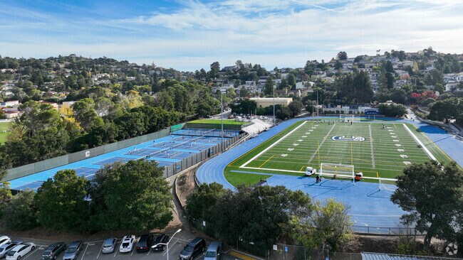 Carlmont High School has a beautiful football field.