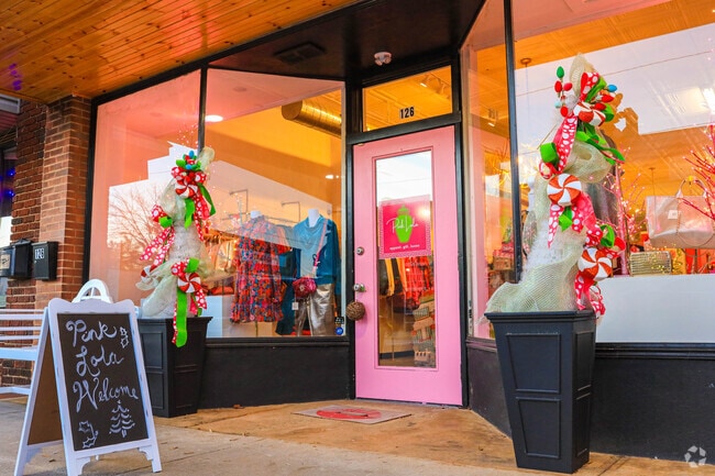 Gibsonville’s town center hosts Pink Lola Boutique’s seasonal pop-up shop.