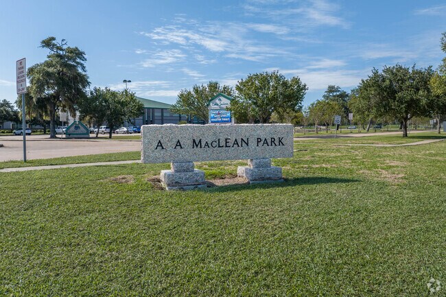 Maclean Park offers tennis courts, walking trails, and a dog park, all located in Lake Jackson.
