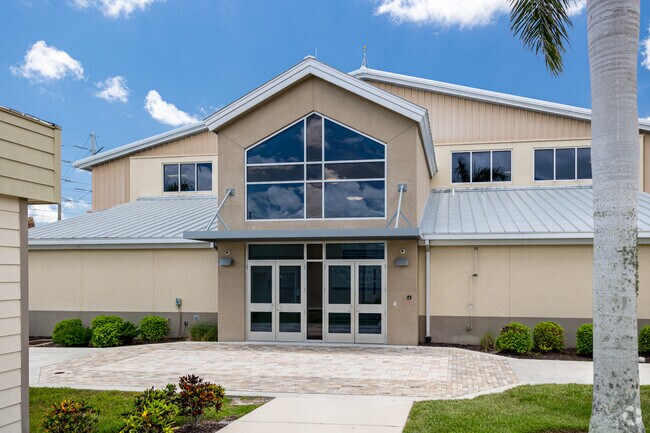 Royal Palm Academy near Coastal North Naples has a large athletic building.