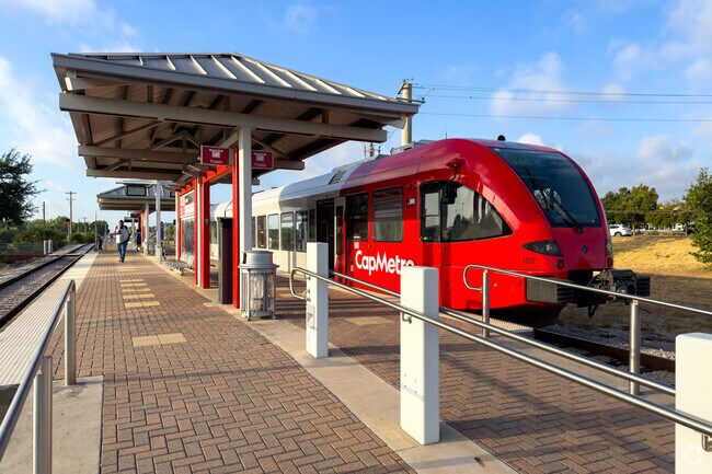 Capital Metro Rail provides urban transportation in Larkspur Park.