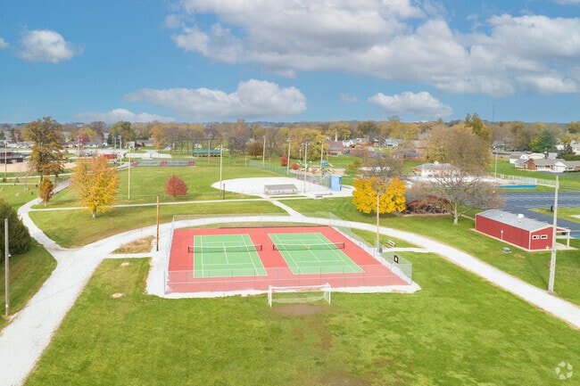 Brookside Park is a large park in Rensselaer, featuring several sports fields and a playground.