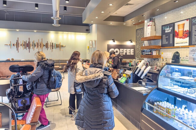 Grab a hot cup of coffee from one of the shops in Valley View.