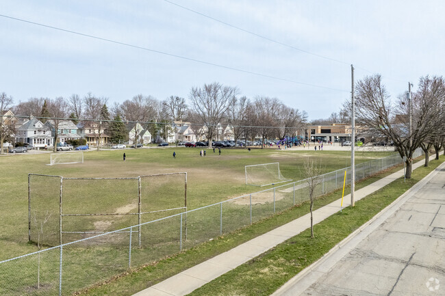 O'Keeffe Middle School in Marquette, Madison has several outdoor sporting areas.