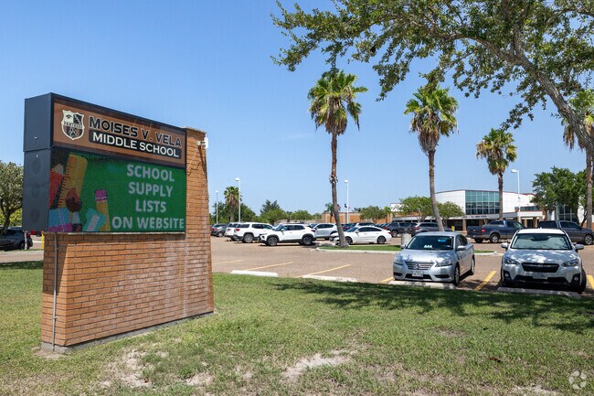Moises Vela Middle School teaches students grades 6-8 in Primera, Texas.