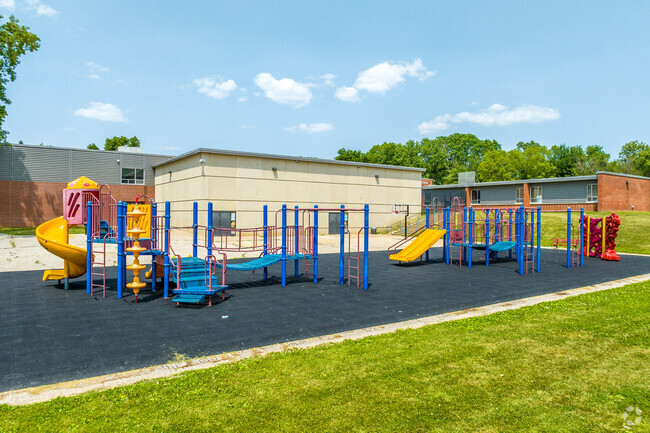 The playground at South Union Elementary School in Magnolia Park offers something for all.