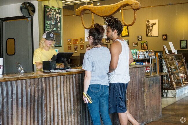 Head to the Staggering Ox a stylishly funky restaurant serving unique sandwiches, and salads.