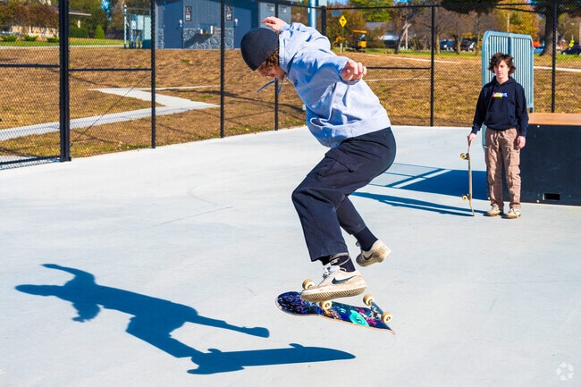 Kearney Skate Park sits next to Kearney High School and provides a popular spot for local teens.