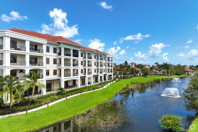 Enjoy lake views from condo buildings if in Downtown Palm Beach Gardens.